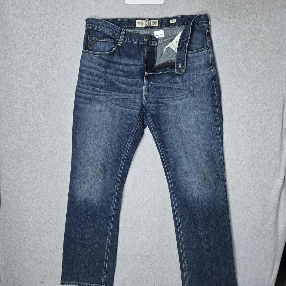 Ariat Men Jeans 38X34 Blue Denim M4 Bootcut Relaxed 33